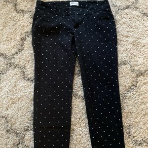 OLD NAVY PIXIE PANTS SZ 6 POLKA DOT MID RISE